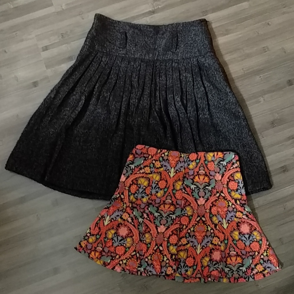 pair of Zara skirts. Peplum and pleated